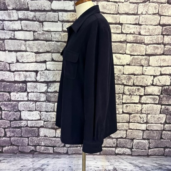 Josephine Chaus Sport Navy long Sleeve Button Down Jacket Size XL - Picture 4 of 9